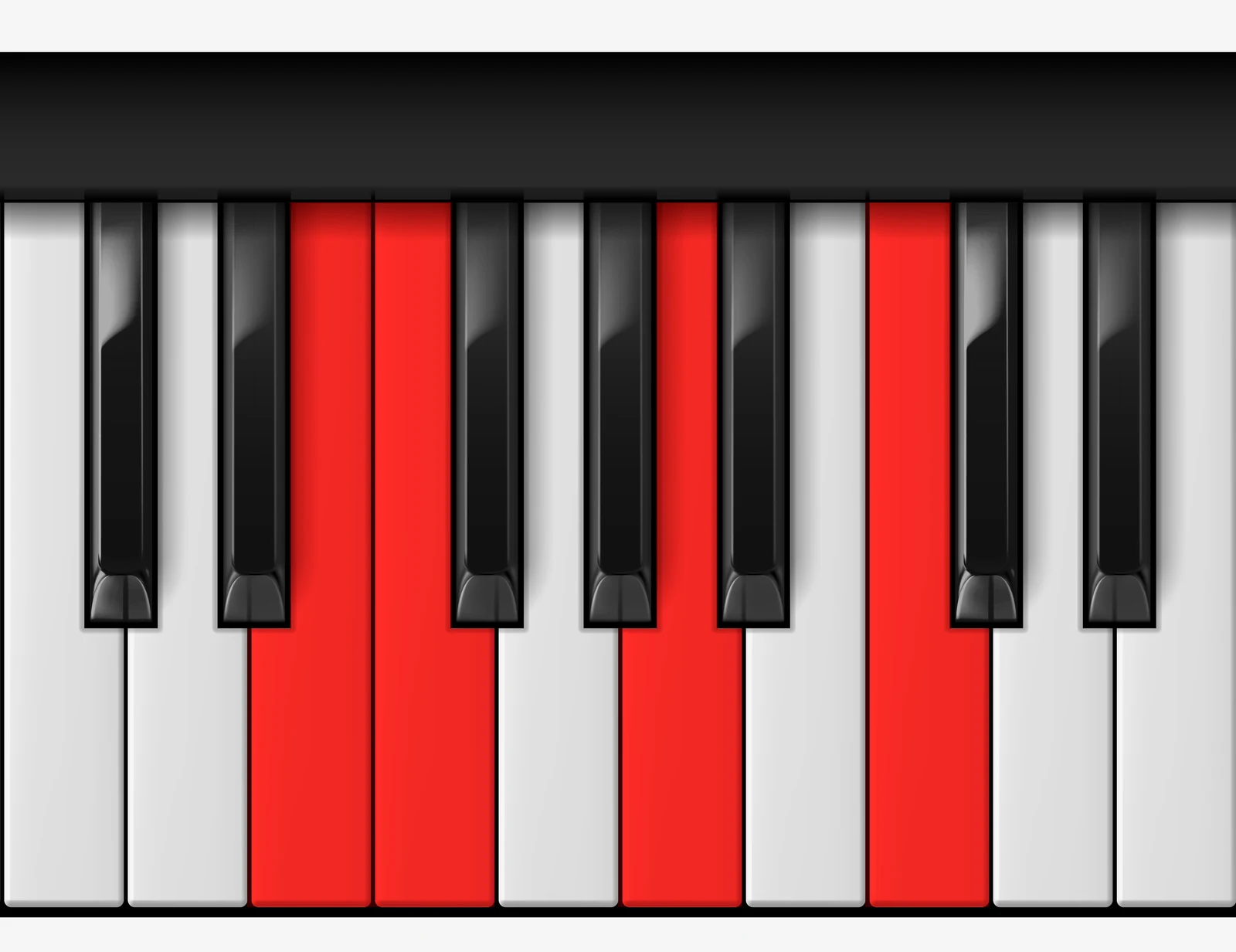F Major 7th piano chord, 3rd inversion — E, F, A, C