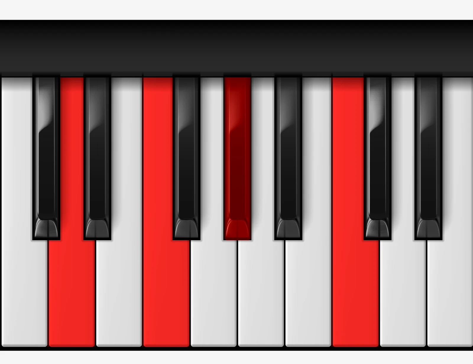 F Minor 6th piano chord, 3rd inversion — D, F, A♭, C