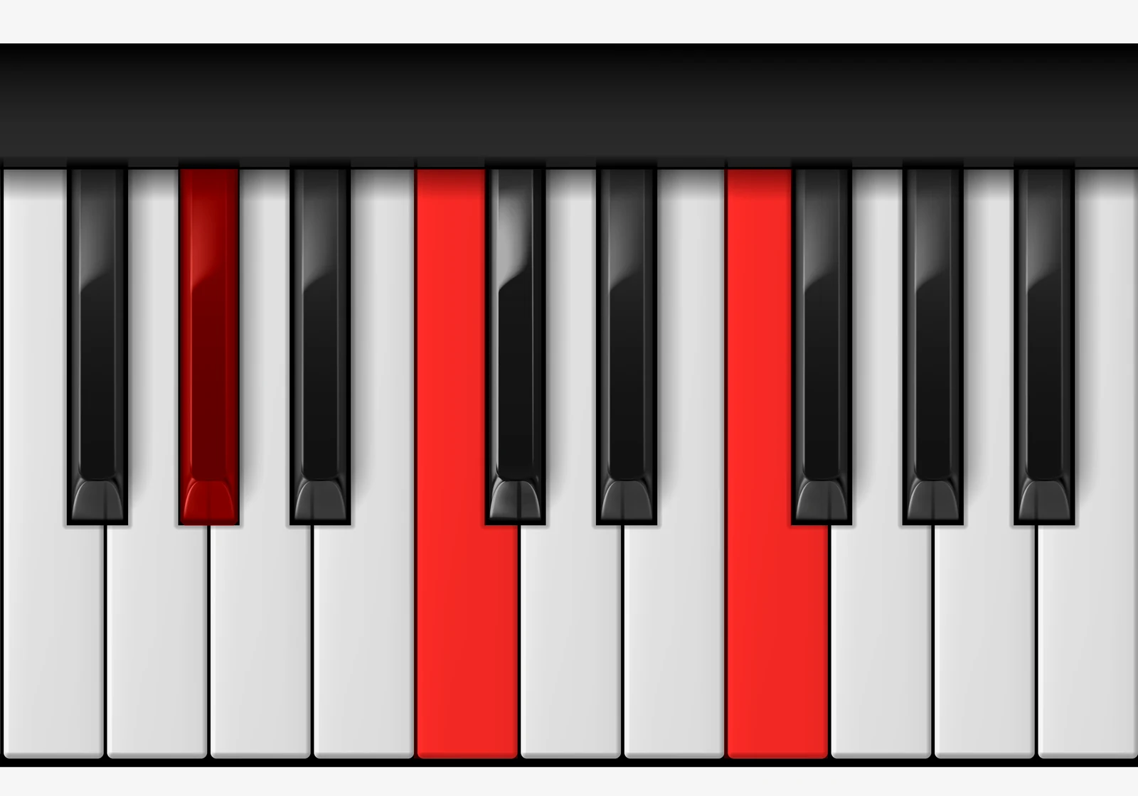 F Minor piano chord, 1st inversion — A♭, C, F