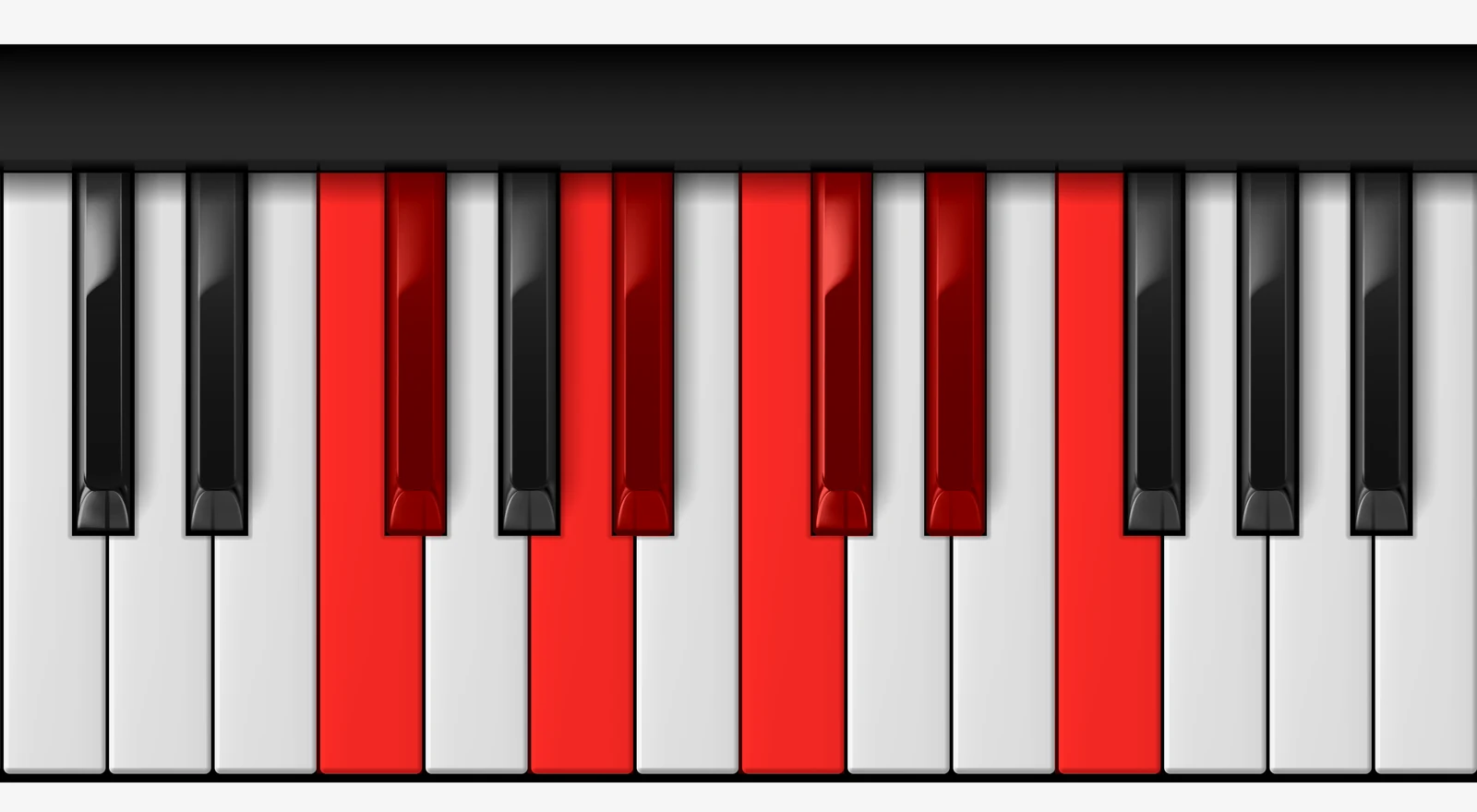 F Phrygian Dominant Scale on piano — F, Gb, A, Bb, C, Db, Eb, F