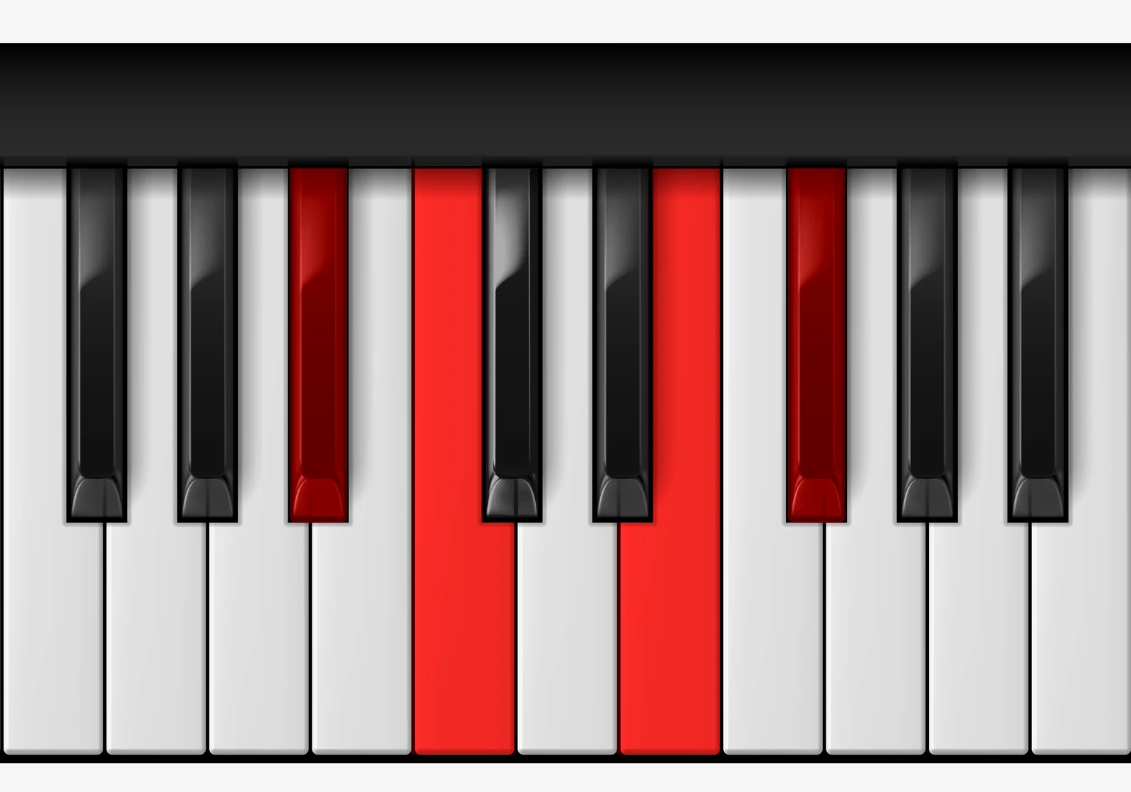 F# 7♭5 piano chord, 1st inversion — A♯, C, E, F♯