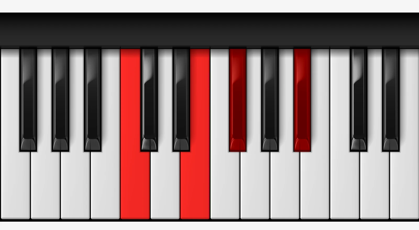F# 7♭5 piano chord, 2nd inversion — C, E, F♯, A♯