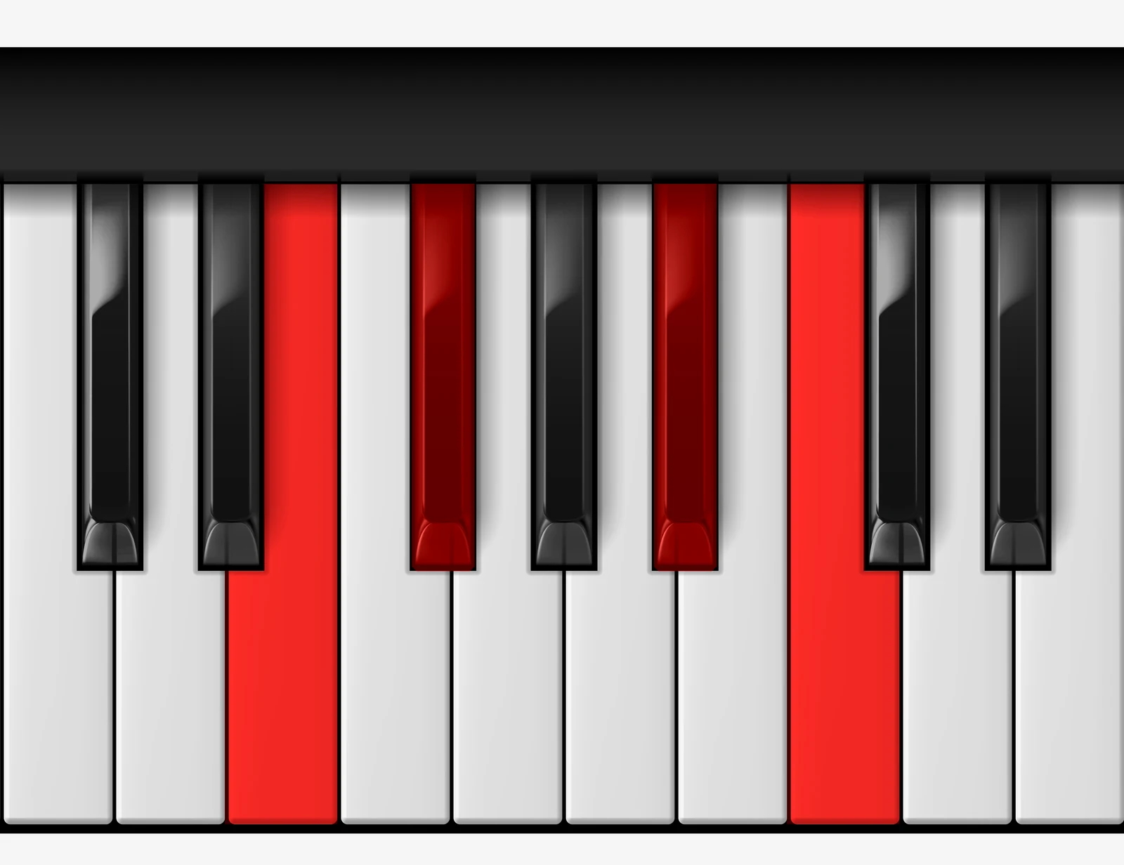 F# 7♭5 piano chord, 3rd inversion — E, F♯, A♯, C