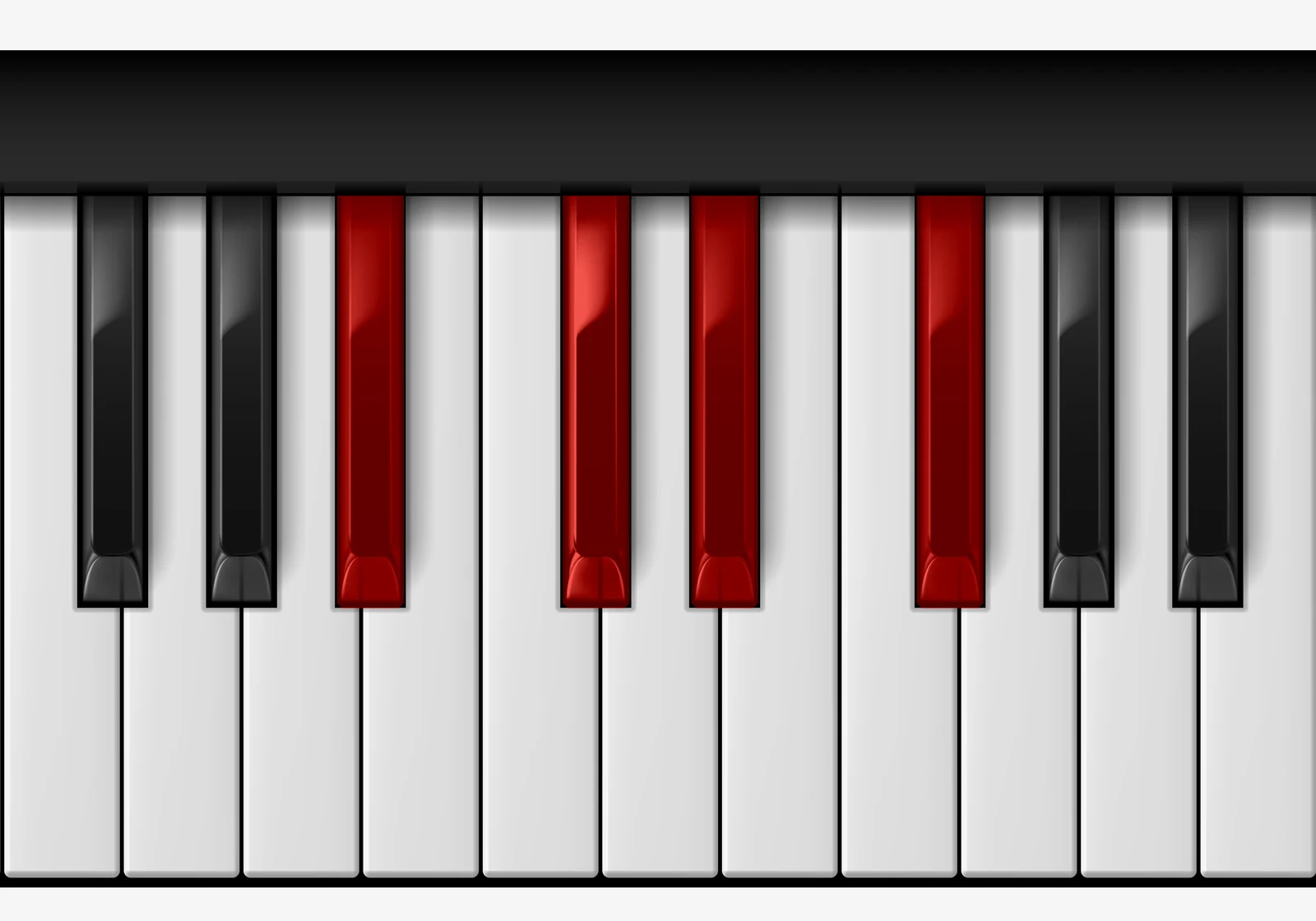 F# Major 6 piano chord, 1st inversion — A♯, C♯, D♯, F♯