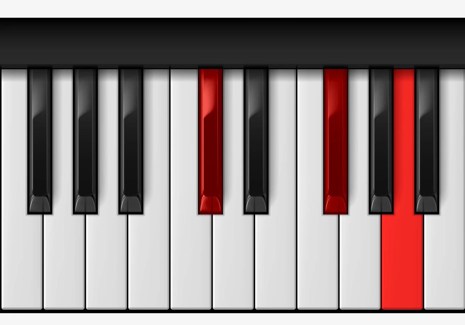 F# Minor piano chord, 2nd inversion — C♯, F♯, A