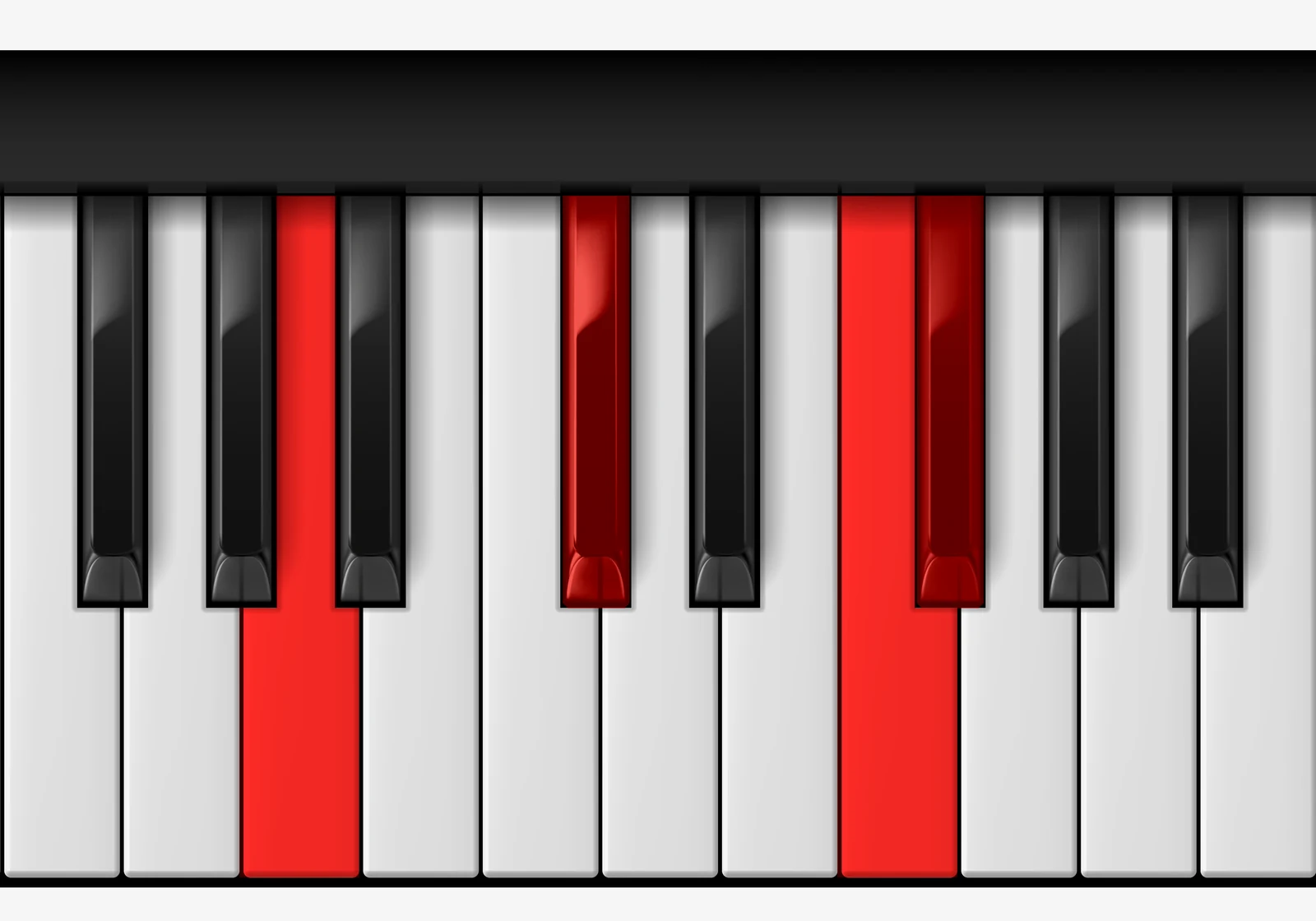 F# Minor Major 7th piano chord, 1st inversion — A, C♯, E♯, F♯