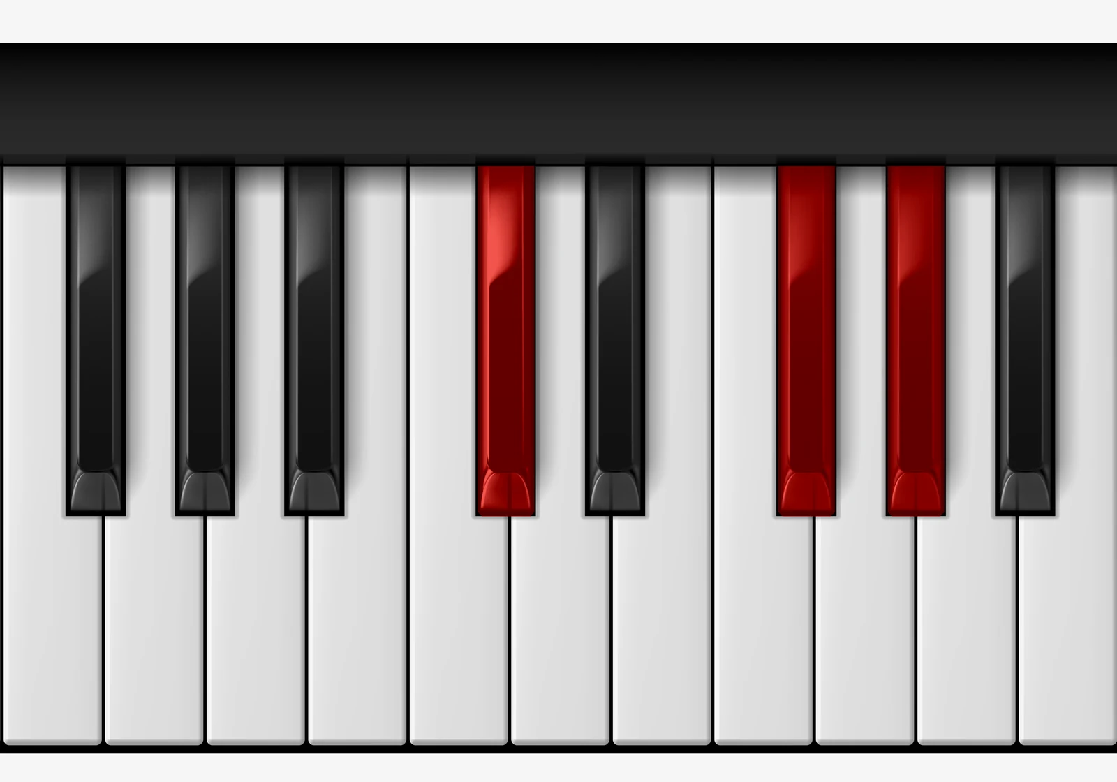 F# Suspended 2nd piano chord, 2nd inversion — C♯, F♯, G♯