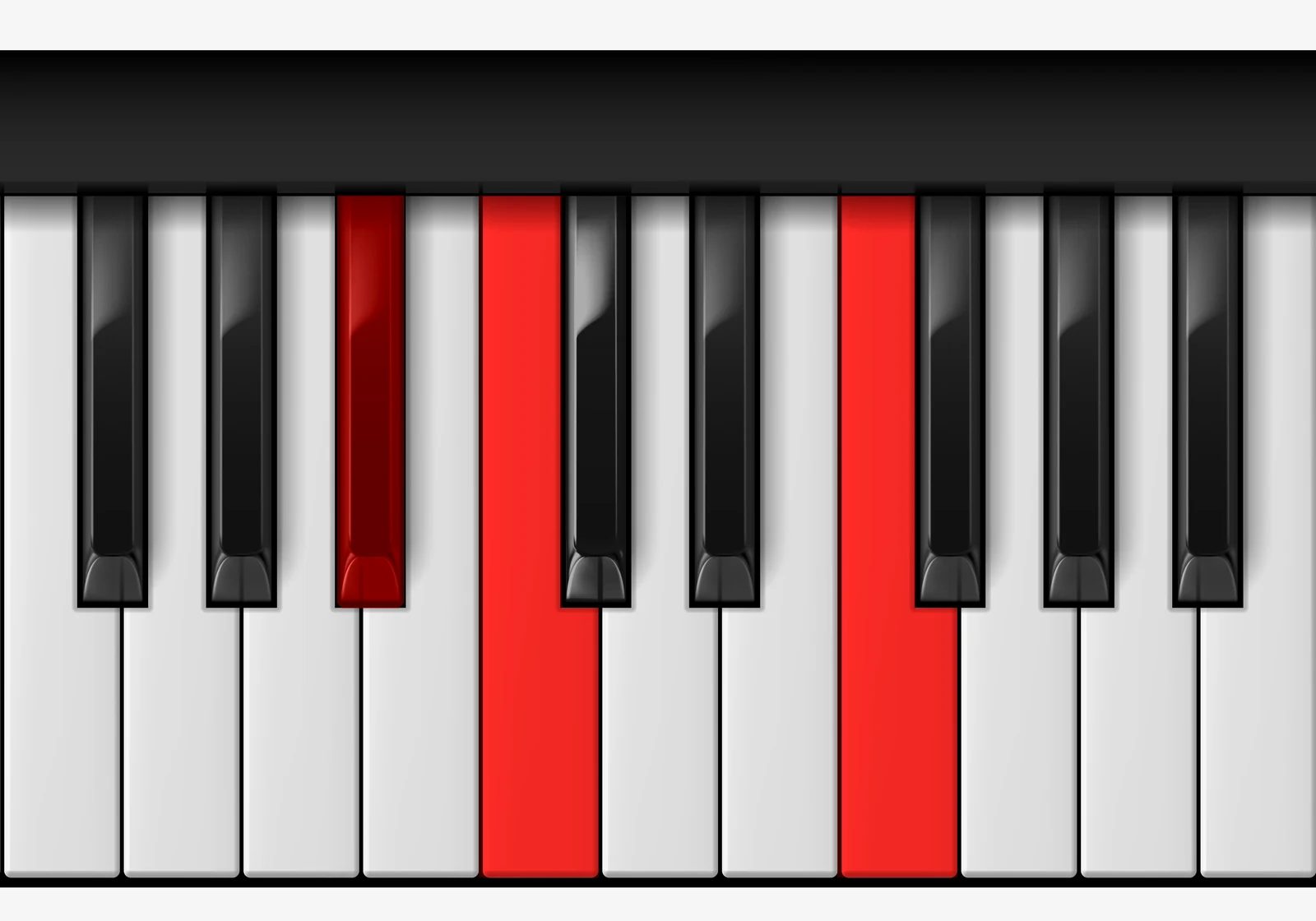 F Suspended 4th piano chord, 1st inversion — B♭, C, F