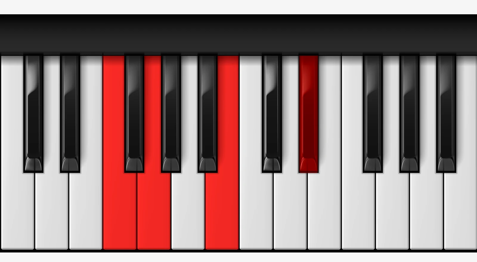 G Augmented 7th piano chord, 3rd inversion — F, G, B, D♯