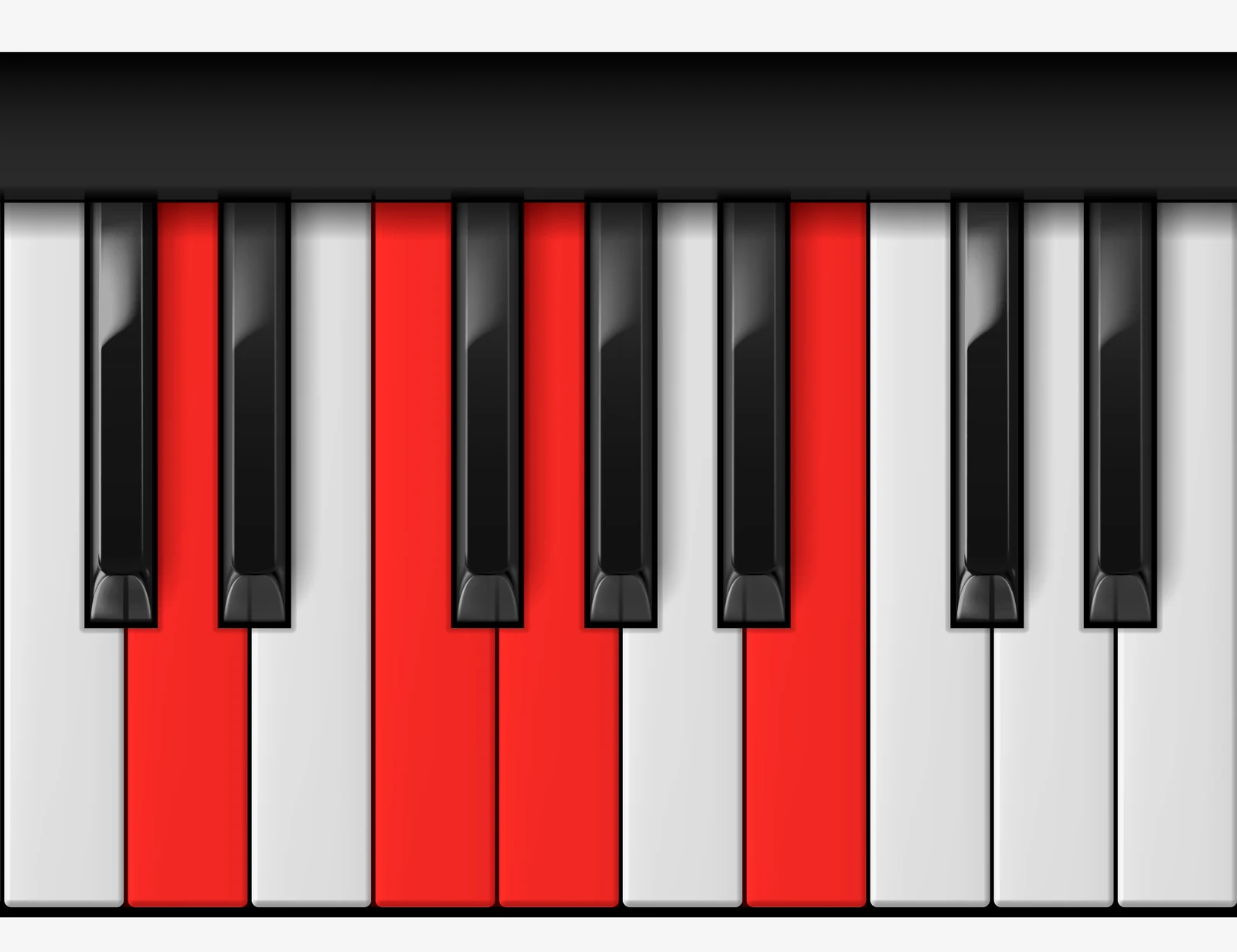 G Dominant 7th piano chord, 2nd inversion — D, F, G, B