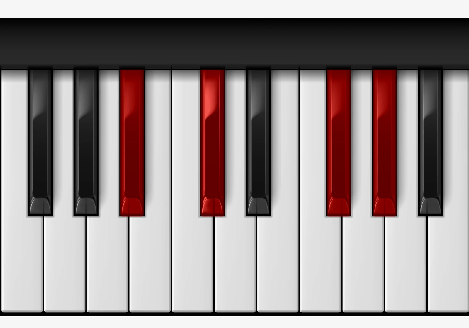 Gb Add 9 piano chord, 1st inversion — B♭, D♭, G♭, A♭