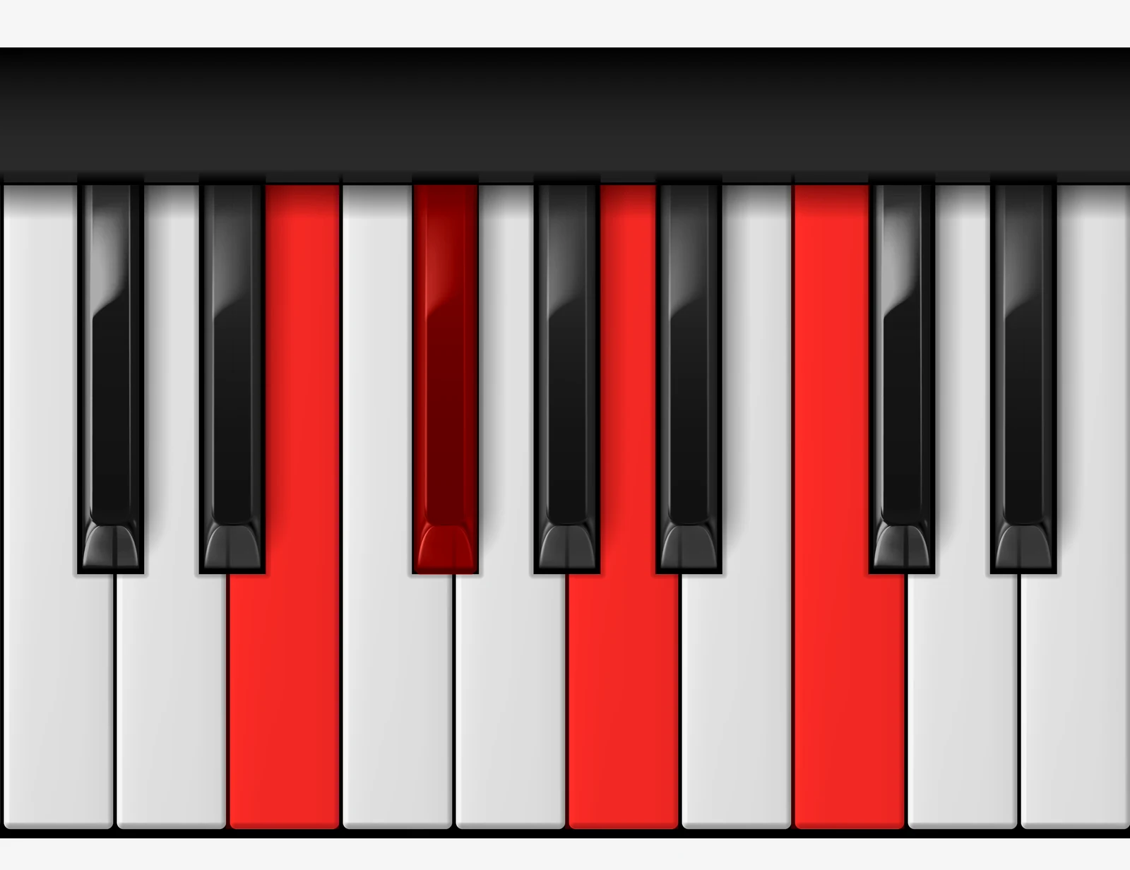 Gb Half Diminished piano chord, 3rd inversion — F♭, G♭, B♭♭, D♭♭