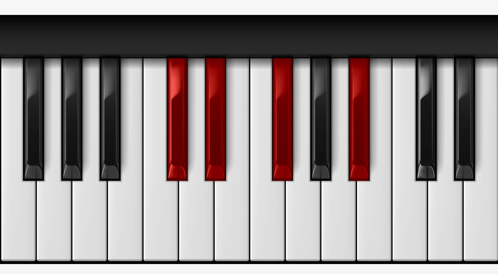 Gb Major 6 piano chord, 2nd inversion — D♭, E♭, G♭, B♭