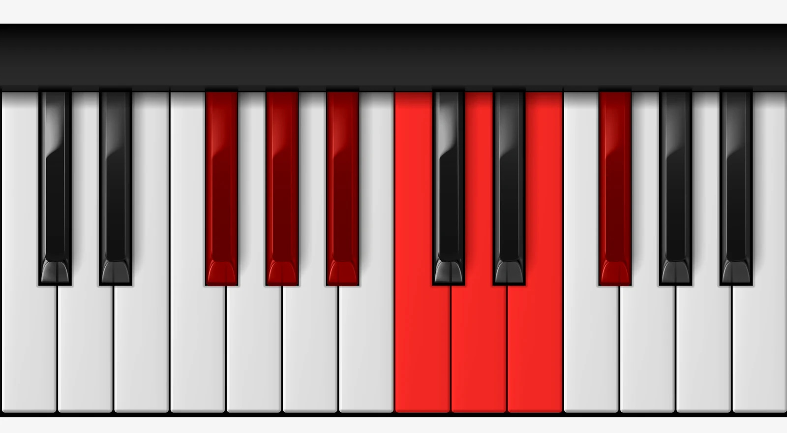 Gb Whole Tone Scale on piano — Gb, Ab, Bb, C, D, Fb, Gb