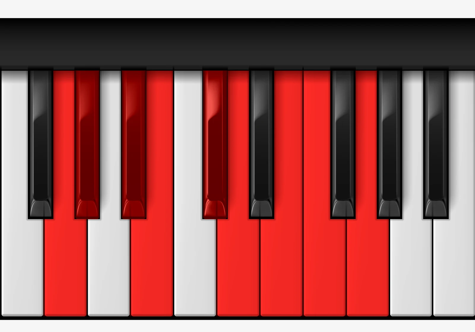 G Half-Whole Diminished Scale on piano — G, Ab, Bb, B, Db, D, E, F, G
