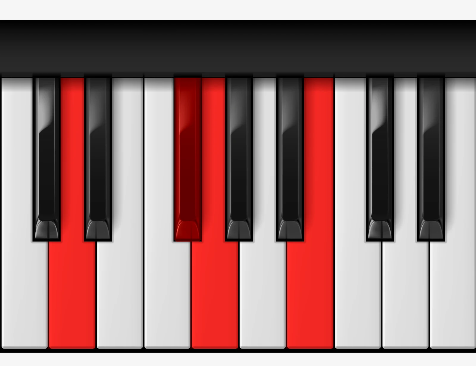 G Major 7th piano chord, 2nd inversion — D, F♯, G, B