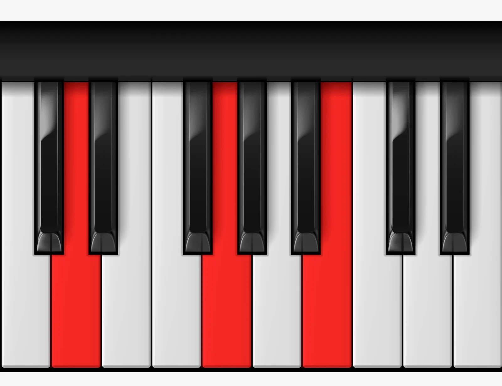 G Major piano chord, 2nd inversion — D, G, B