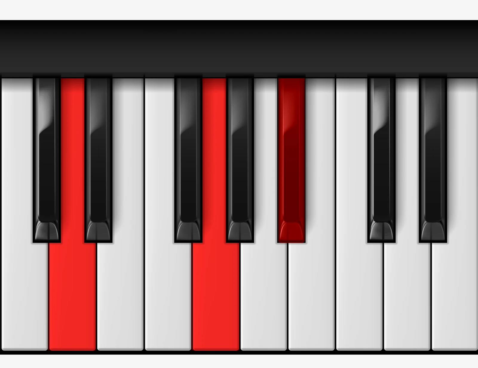 G Minor piano chord, 2nd inversion — D, G, Bb