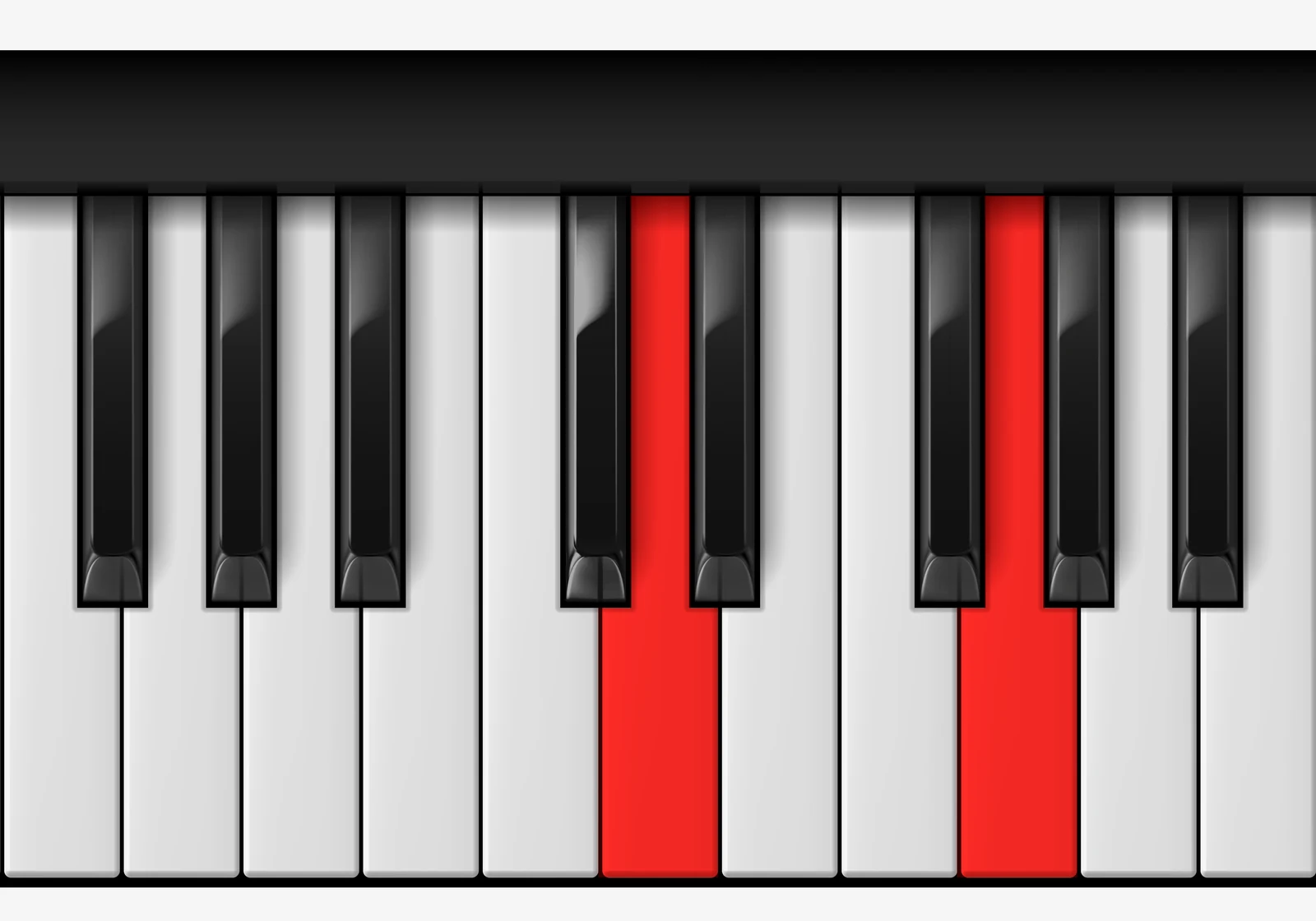 G Power piano chord, 1st inversion — D, G