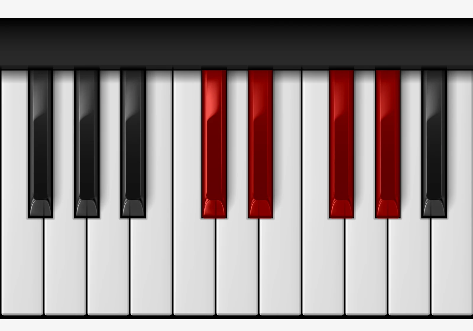 G# 7sus4 piano chord, 1st inversion — C♯, D♯, F♯, G♯