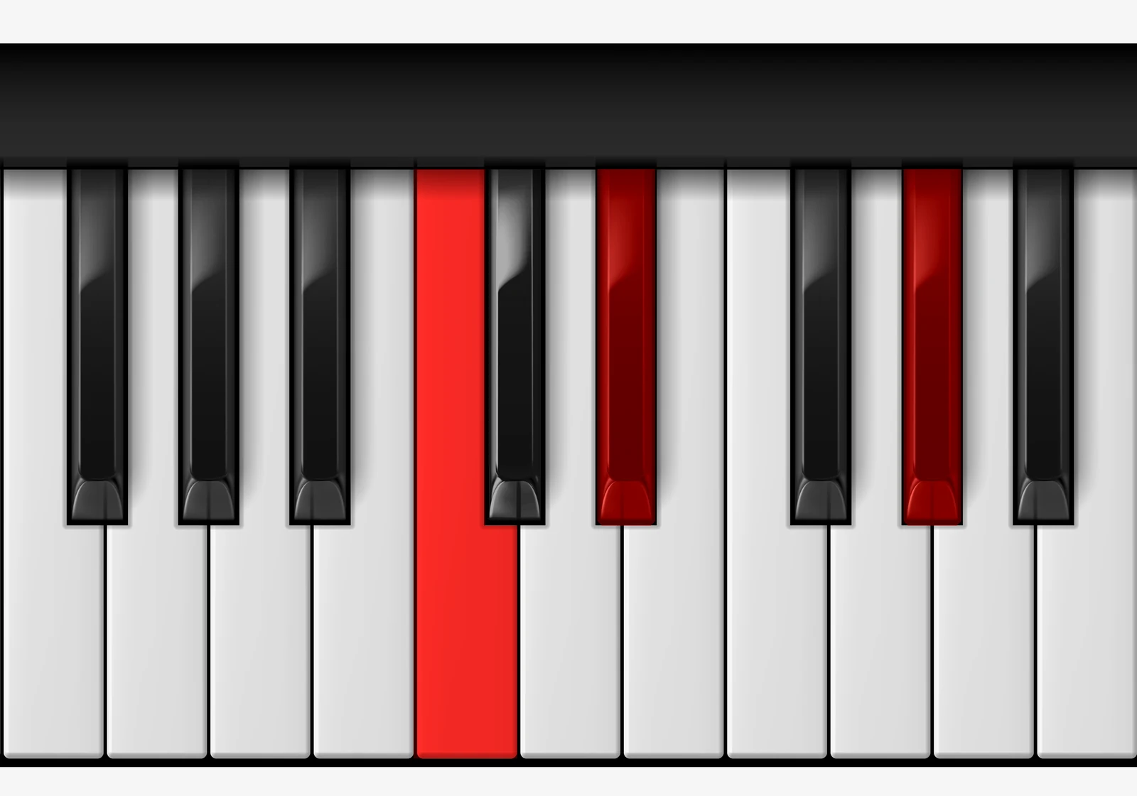 G# Major piano chord, 1st inversion — B♯, D♯, G♯