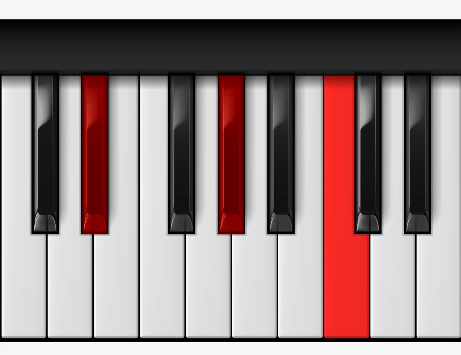 G# Major piano chord, 2nd inversion — D♯, G♯, B♯