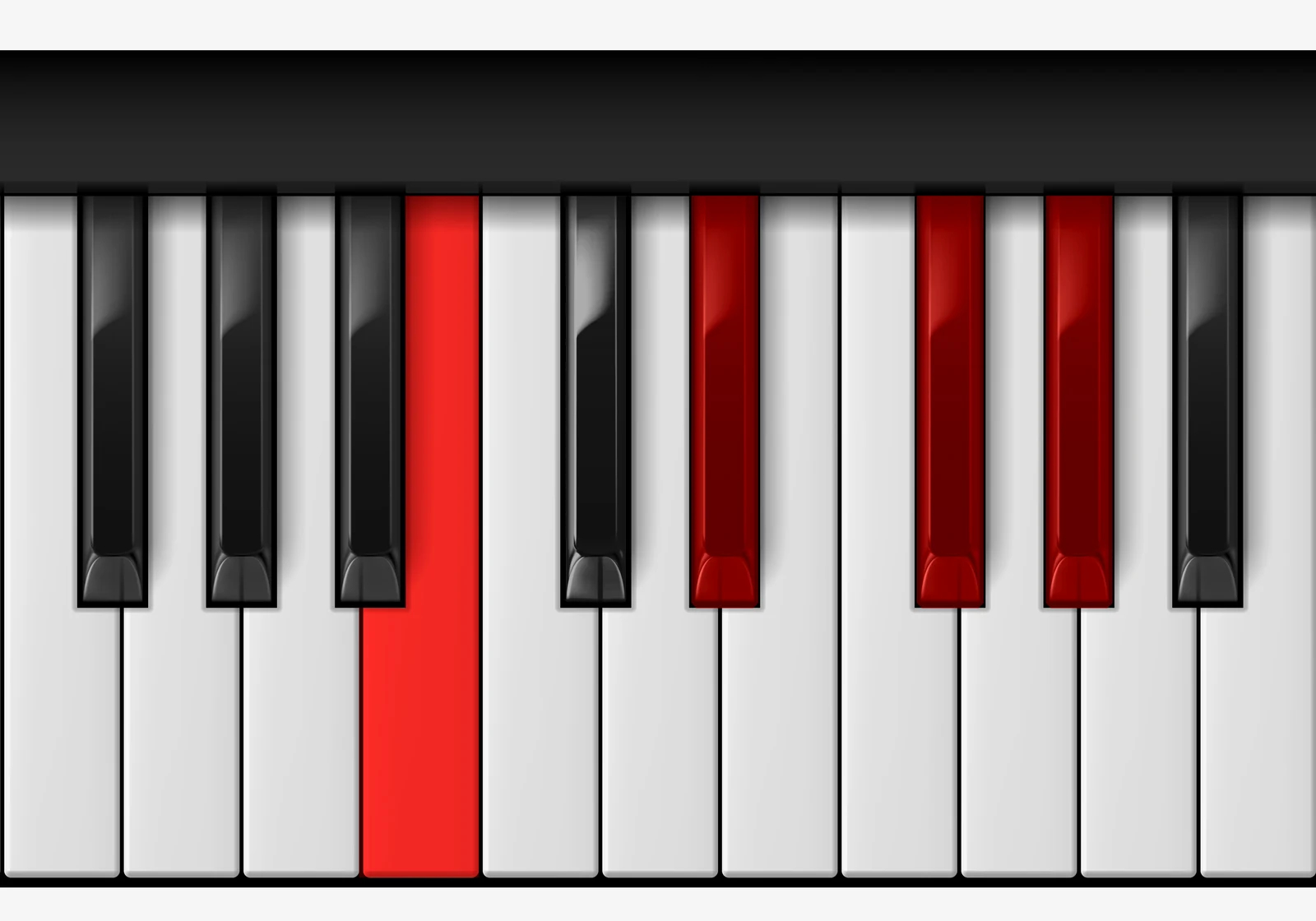 G# Minor 7th piano chord, 1st inversion — B, D♯, F♯, G♯