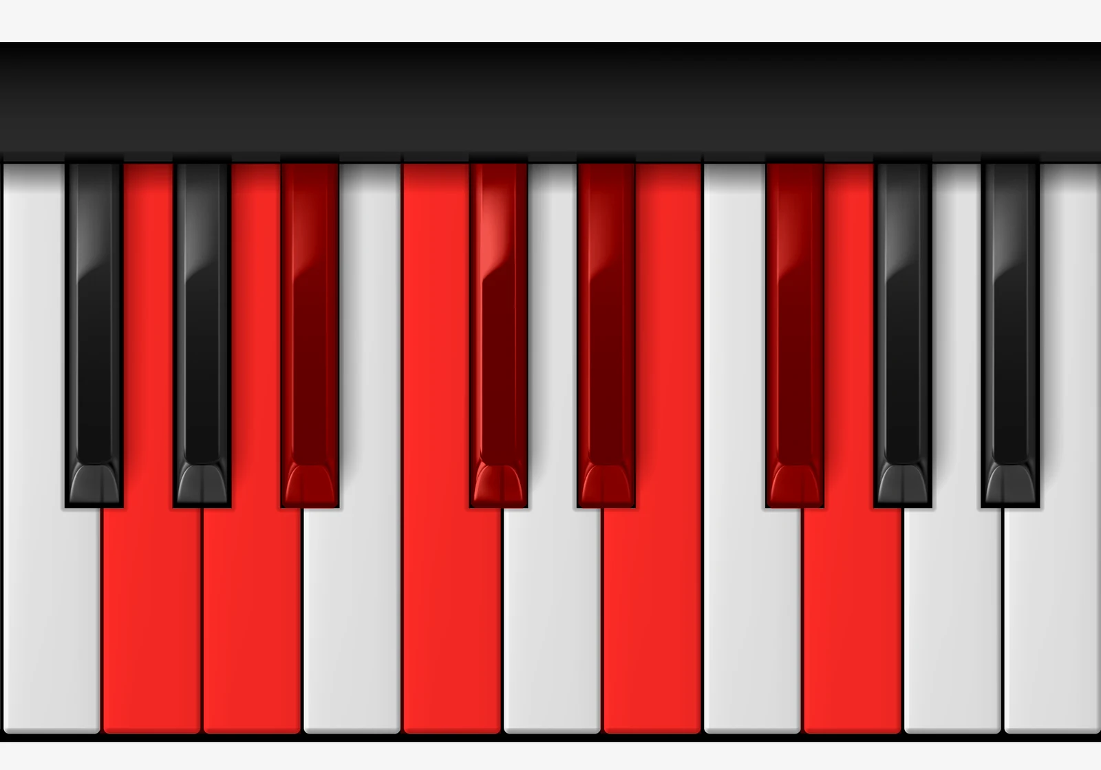 G Whole-Half Diminished Scale on piano — G, A, Bb, C, Db, Eb, E, F#, G