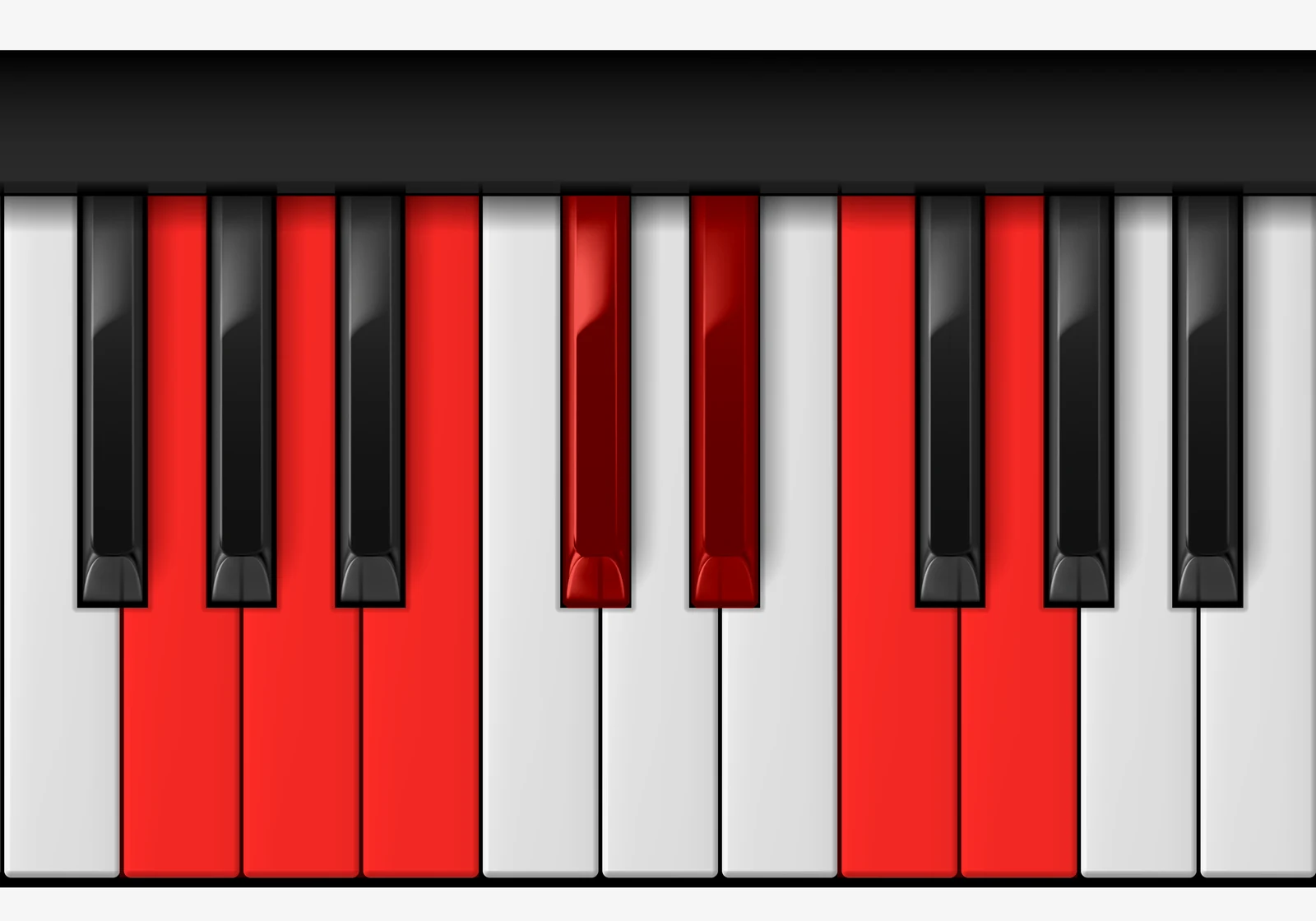 G Whole Tone Scale on piano — G, A, B, C#, D#, F, G